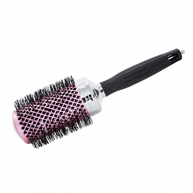 Термобрашинг Olivia Garden для укладки волос керамический + ион NanoThermic 54мм розовый/черный