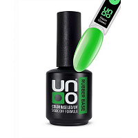 UNO RUBBER Neon Green Камуфлирующее базовое покрытие для гель-лака, 12г