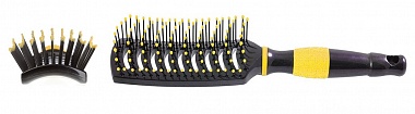 Щетка Riff пластиковая продувная с нейлоновыми штифтами 9-рядная желтая