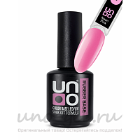 UNO RUBBER Neon Pink Камуфлирующее базовое покрытие для гель-лака, 12г