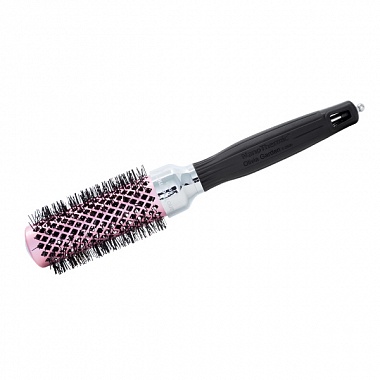 Термобрашинг Olivia Garden для укладки волос керамический + ион NanoThermic 34мм розовый/черный