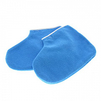 Махровые многоразовые носки для парафинотерапии СИНИЕ стандарт 1 пара 