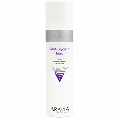 Тоник ARAVIA с фруктовыми кислотами AHA-Glycolic Tonic 250 мл 