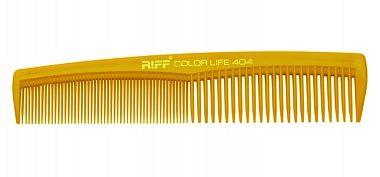 Расческа Riff рабочая для стрижки универсальная комбинированная, желтая 17,5 см