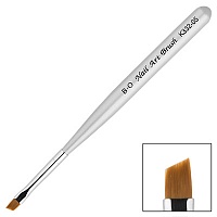 Кисть для бровей скошенная натуральный ворс, длина ручки 12,5см