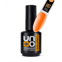 UNO RUBBER Neon Orange Камуфлирующее базовое покрытие для гель-лака, 12г