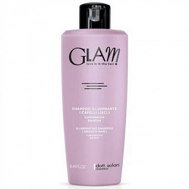 Dott Solari GLAM SMOOTH HAIR Шампунь для гладкости и блеска волос, 250 мл